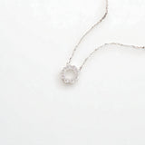 Silver Moissanite Circle Necklace – Crown