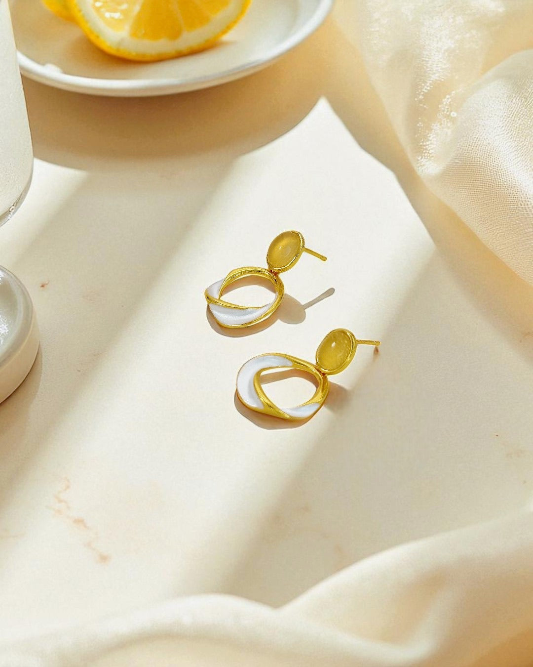 Gold Puffy Hoops - Paris | Hermin Jewelry