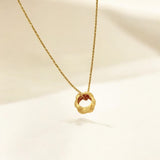 Tulle Textured Gold Woven Pendant Necklace - Twill crafted with premium 18k gold vermeil over sterling silver, hypoallergenic and tarnish-resistant