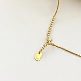 Tulle Textured Gold Woven Pendant Necklace - Twill made from 18k gold vermeil over sterling silver, minimalist design by Hermin Jewelry