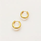 Classic Gold Everyday Hoops - Soi made from 18k gold vermeil over sterling silver, minimalist design by Hermin Jewelry