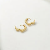 Squared Gold Hoops - Raye crafted with premium 18k gold vermeil over sterling silver, hypoallergenic and tarnish-resistant