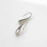 Silver Threader Teardrop Earrings - Droplet crafted with premium sterling silver with rhodium finish, hypoallergenic and tarnish-resistant