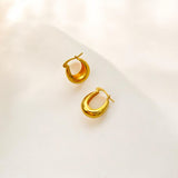 Gold Puffy Hoops - Paris crafted with premium 18k gold vermeil over sterling silver, hypoallergenic and tarnish-resistant