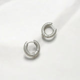 Tulle Silver Sparkle Everyday Hoops crafted with premium sterling silver with rhodium finish, hypoallergenic and tarnish-resistant