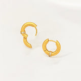 Tulle Gold Sparkle Everyday Hoops crafted with premium 18k gold vermeil over sterling silver, hypoallergenic and tarnish-resistant