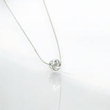 Tulle Textured Orb Necklace - Mercury made from 18k gold vermeil or sterling silver, minimalist design by Hermin Jewelry