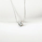 Tulle Textured Orb Necklace - Mercury crafted with premium 18k gold vermeil or sterling silver, hypoallergenic and tarnish-resistant