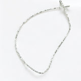 Faceted Silver Bead Necklace - Gleam crafted with premium sterling silver with rhodium finish, hypoallergenic and tarnish-resistant