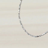 Sterling silver faceted bead necklace for women with rhodium vermeil, hypoallergenic Gleam design
