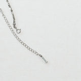 Sterling silver faceted bead necklace for women with rhodium vermeil, hypoallergenic Gleam design
