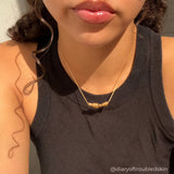 Gold Kinetic Bar Necklace - Dew