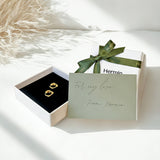 Hermin handwritten gift card in elegant packaging, ready for gifting