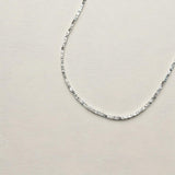 Faceted Silver Bead Necklace - Gleam