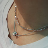 Tulle Textured Orb Necklace - Mercury