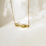 Gold Kinetic Bar Necklace - Dew crafted with premium 18k gold vermeil over sterling silver, hypoallergenic and tarnish-resistant