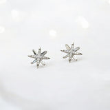North Star Silver Stud Earrings crafted with premium sterling silver with rhodium finish, hypoallergenic and tarnish-resistant