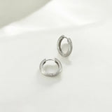 Tulle Textured Silver Everyday Hoops - 16mm crafted with premium sterling silver with rhodium finish, hypoallergenic and tarnish-resistant