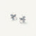 Blue Enamel Bloom Silver Earring - Iris
